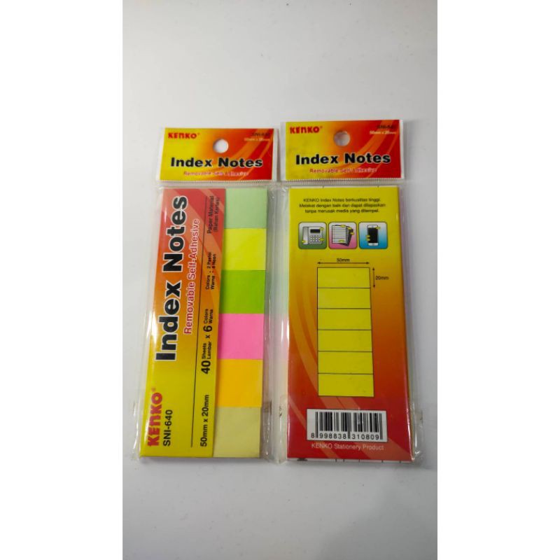 

Index Kenko SNI-640/ Transparent / Sticky Note/ Penanda Kertas