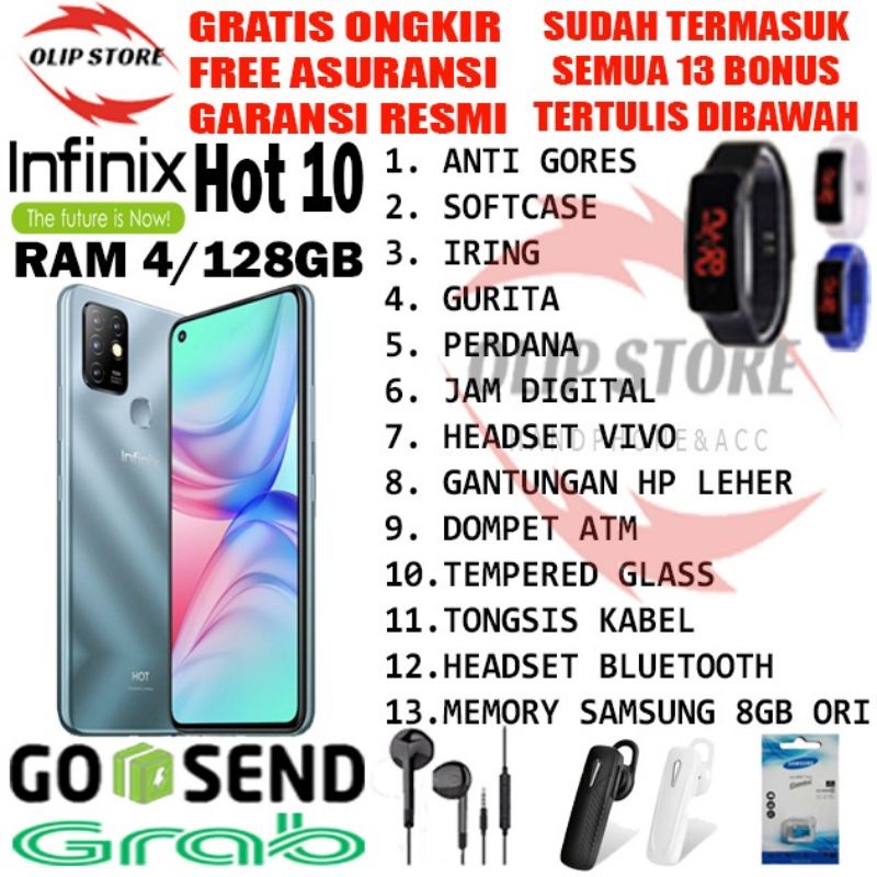 INFINIX HOT 10S 4GB/128GB RAM 4GB ROM128GB GARANSI RESMI