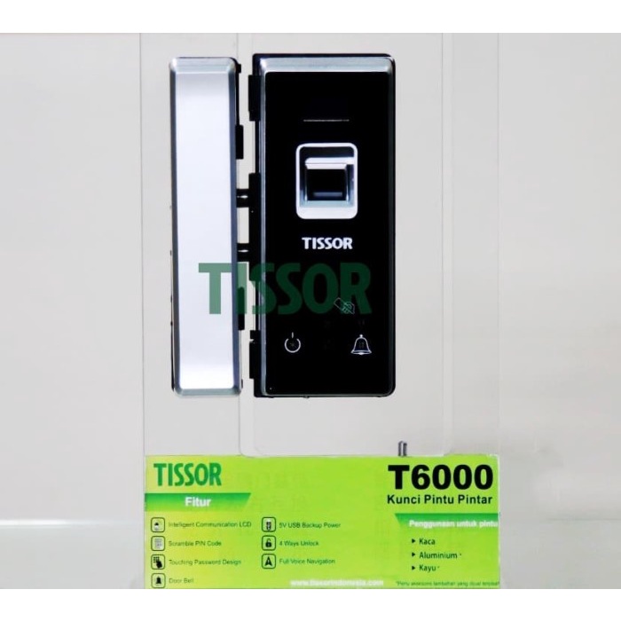 TISSOR T-6000 SMART DOOR LOCK - KUNCI PINTAR FINGERPRINT DAN PIN CODE