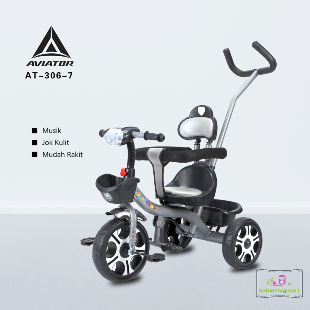 Sepeda Anak Roda 3 Tiga Tricycle Aviator AT 306 7 Dorongan