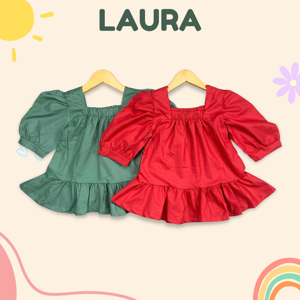 2-4TH ATASAN ANAK PEREMPUAN LAURA BLOUSE ANAK PEREMPUAN (ALL SIZE)