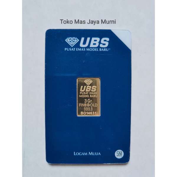 Logam Mulia Emas UBS  3 Gram