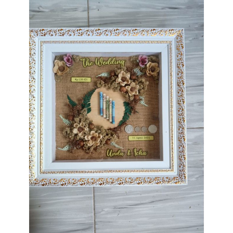 Bingkai Mahar Pernikahan Rustic