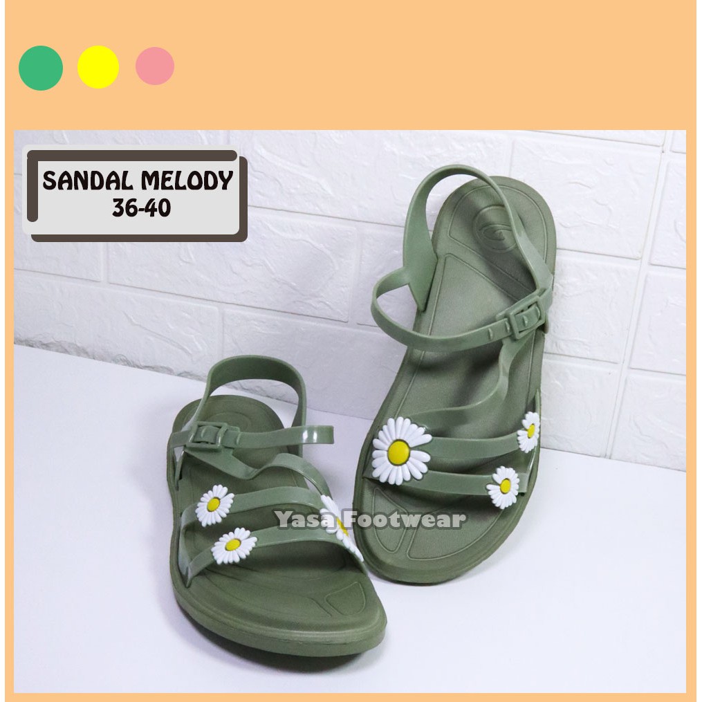 Yasa Footwear - Sandal Wanita MELODY 37-41 /Sandal Fashion Wanita /Sandal Karet Wanita /Sandal Tali