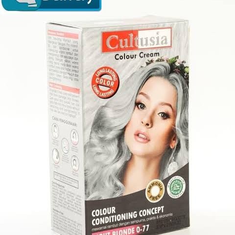 TBI Pewarna Rambut Halal Cultusia Bleaching Powder Silver Hair Platinum