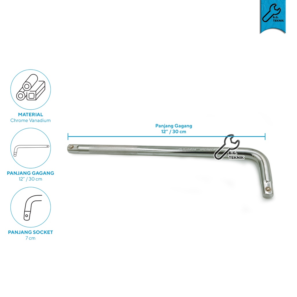 Gagang Kunci Sok 1/2&quot; / Shock L