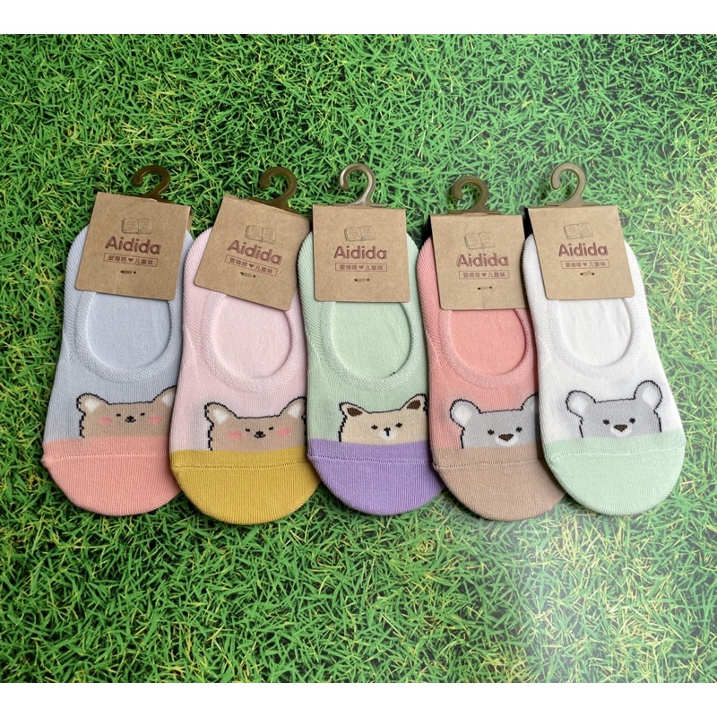Kaos kaki anak anak hidden socks motif Doggie