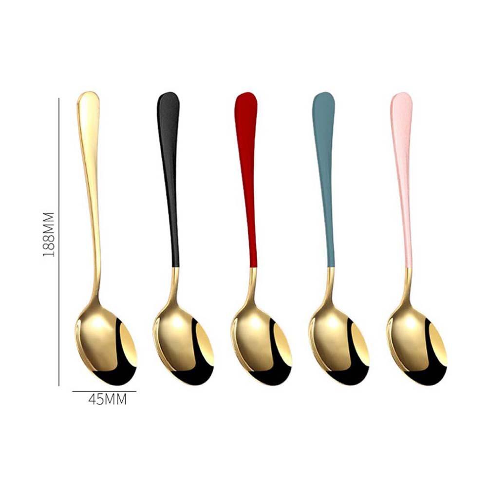 [Elegan] Sendok Alat Minum Gagang Panjang Teh Dapur Kopi Coffee Spoon