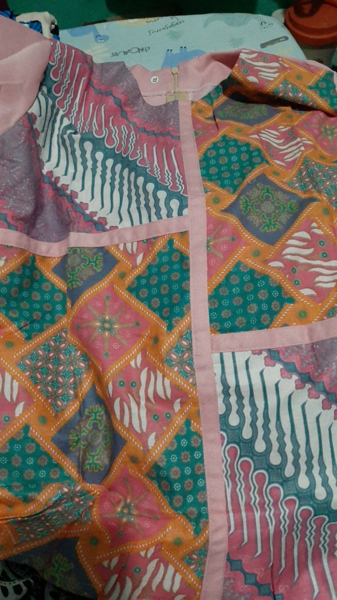 Tey-17 Batik Wanita Asj Sa Hrb026 Kenongo Kemeja Tosca Pendek