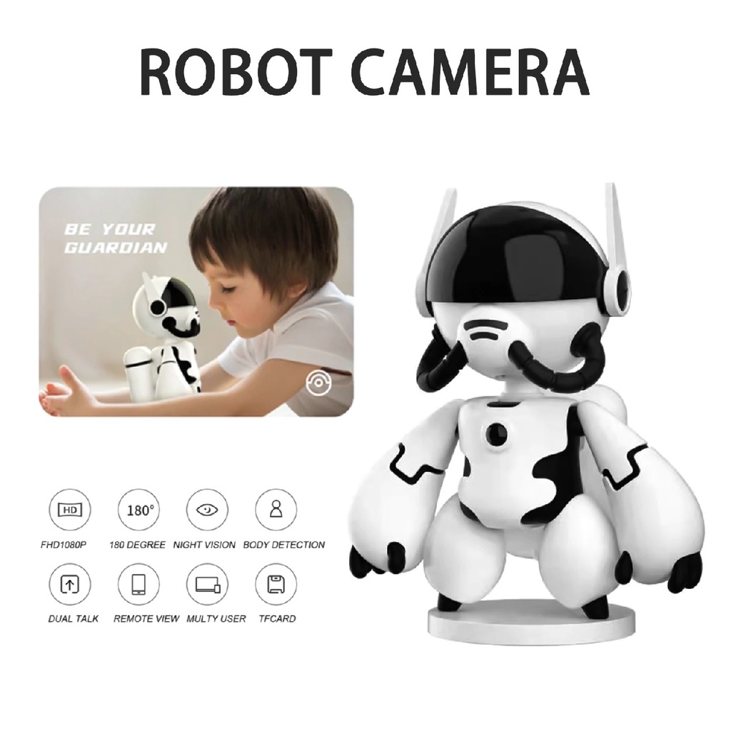 Audio CCTV Kamera Robot WIFI Kontrol Jarak Jauh via Smartphone - Promo