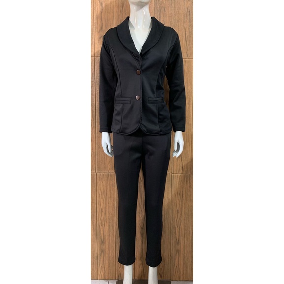 Kathryn collection # 056, #fashion wanita 2022 #stelan wanita # stelan blazer  tgn pjg celana pjg bahan scuba scuba polos import