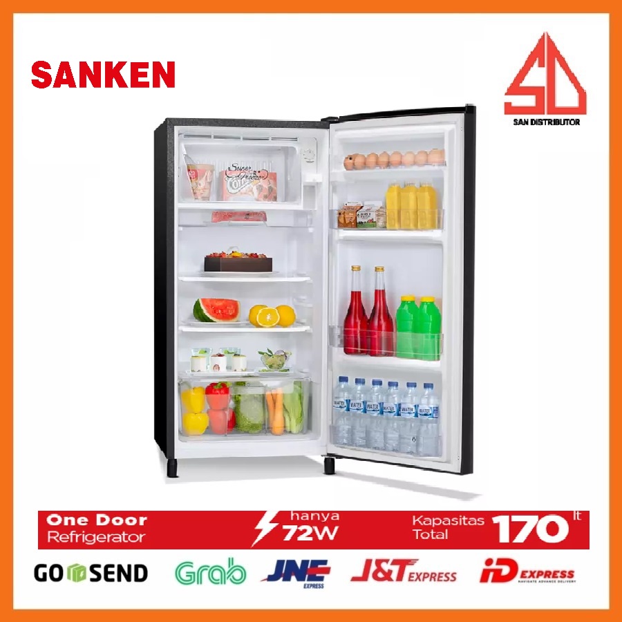 SANKEN Kulkas 1 Pintu [170 L] SK-V173F-BK