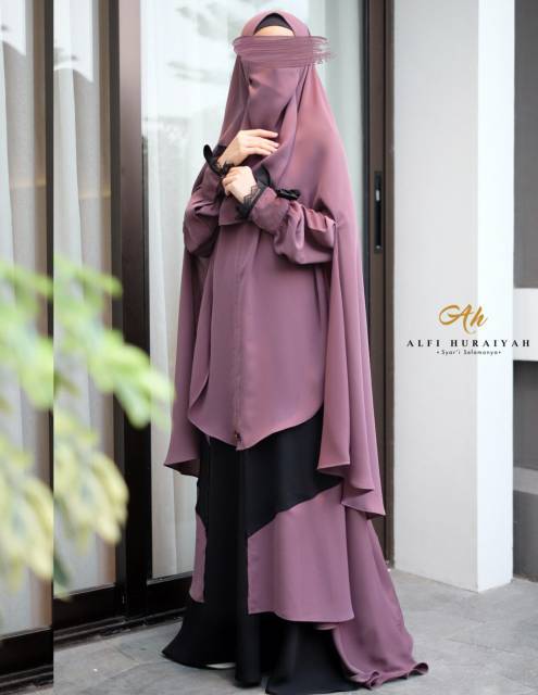 (Bisa COD) Gamis seroja by alfi Huraiyah