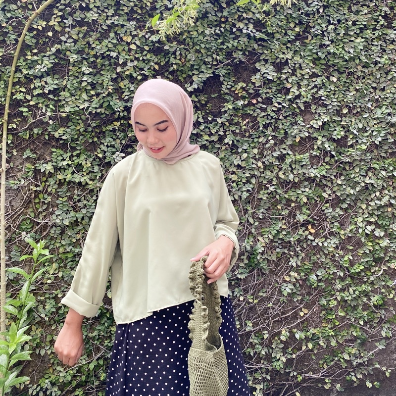 daniella crop top // atasan lucu // baju atasan wanita // luna crop top // stacy crop top-Mint