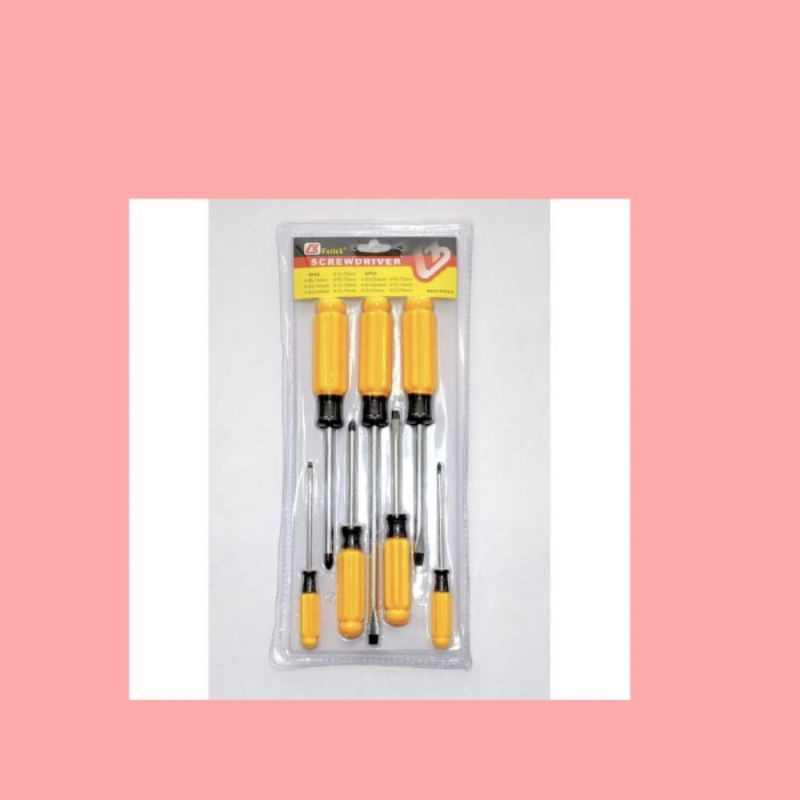 Obeng Set 7pcs Fatick Kepala Magnet  Screwdriver set 7 pcs