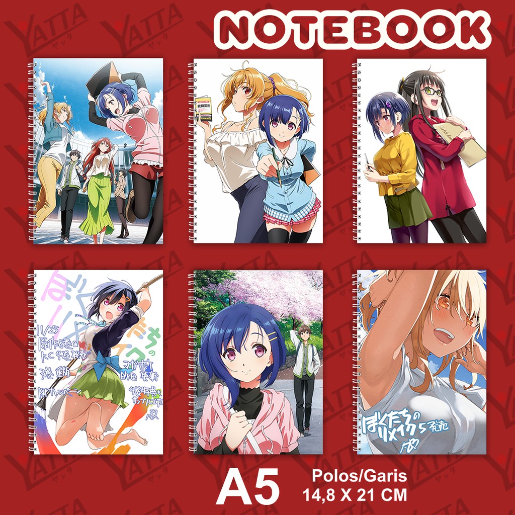 

Notebook Anime ukuran A5 14,6 cm x 21 cm Bokutachi no Remake