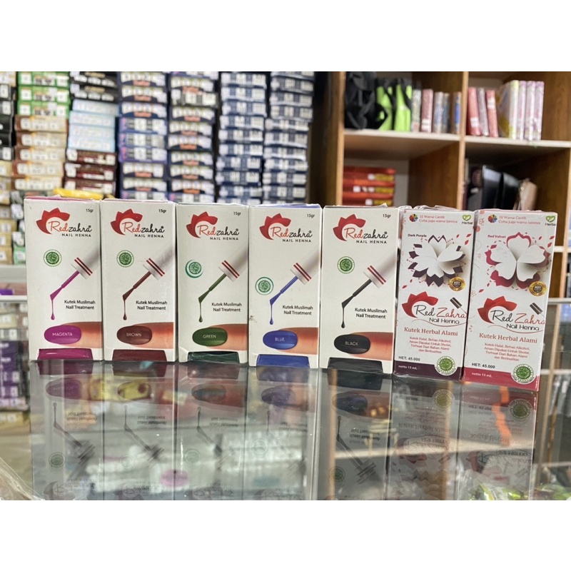 Kutek Muslimah Red Zahra | Red Zahra Nail Henna | Kutek Muslimah Nail Treatment Red Zahra