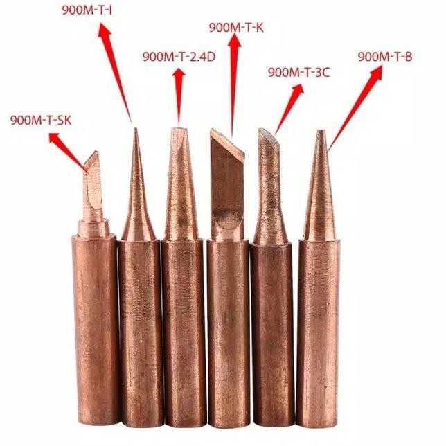 Mata Solder Soldering Station Iron Tips 900M T Isi 5 PCS Bahan Tembaga