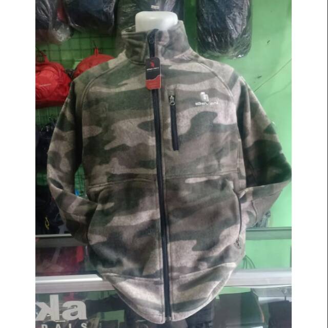 Jaket polar eleven army non hody sweater army elleven