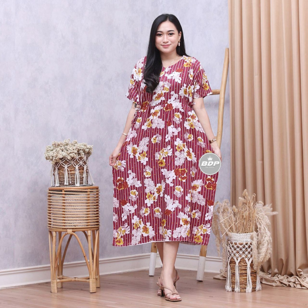 Dianputri - Daster Arab Zeema | Rayon Super Grade A | Resleting Depan Busui | Renda Milo Ori-Daster viral