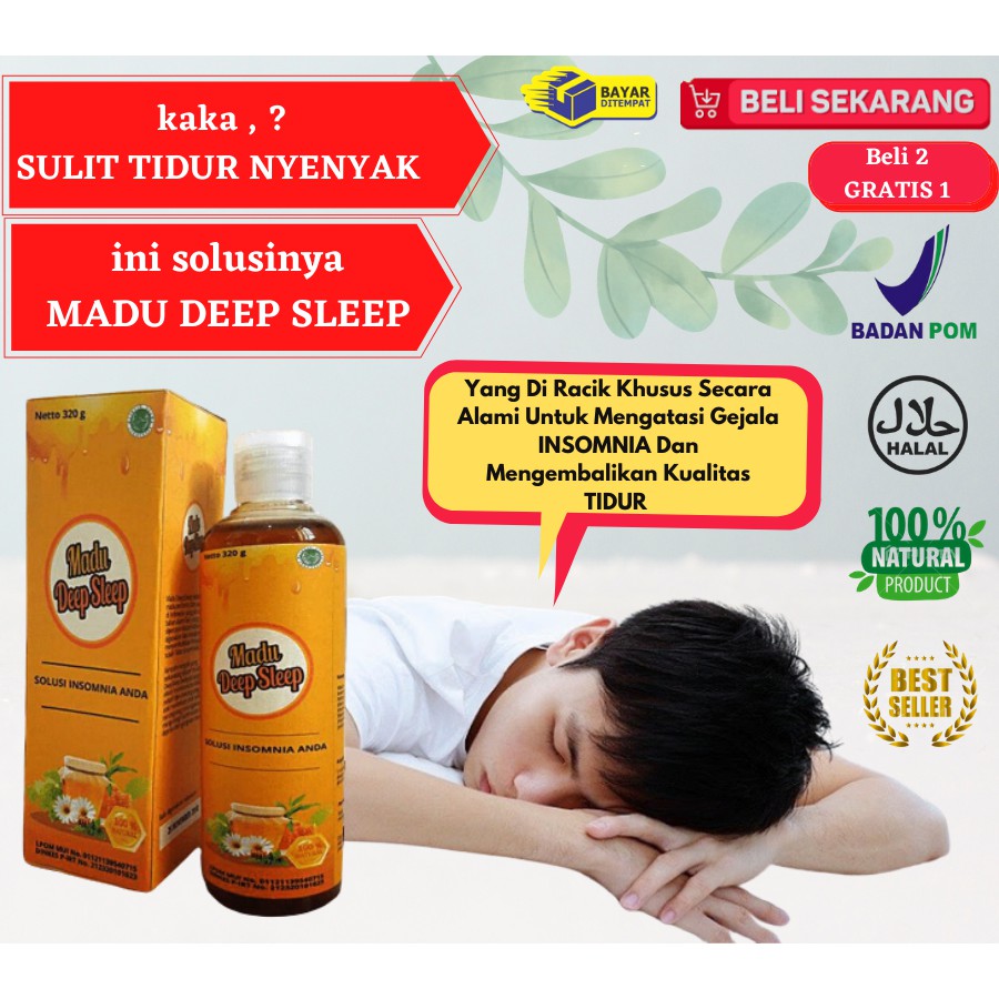 Madu Deep Sleep Original Herbal Insomnia Obat Insomnia Susah Tidur Cair Ampuh Tanpa Efek Samping