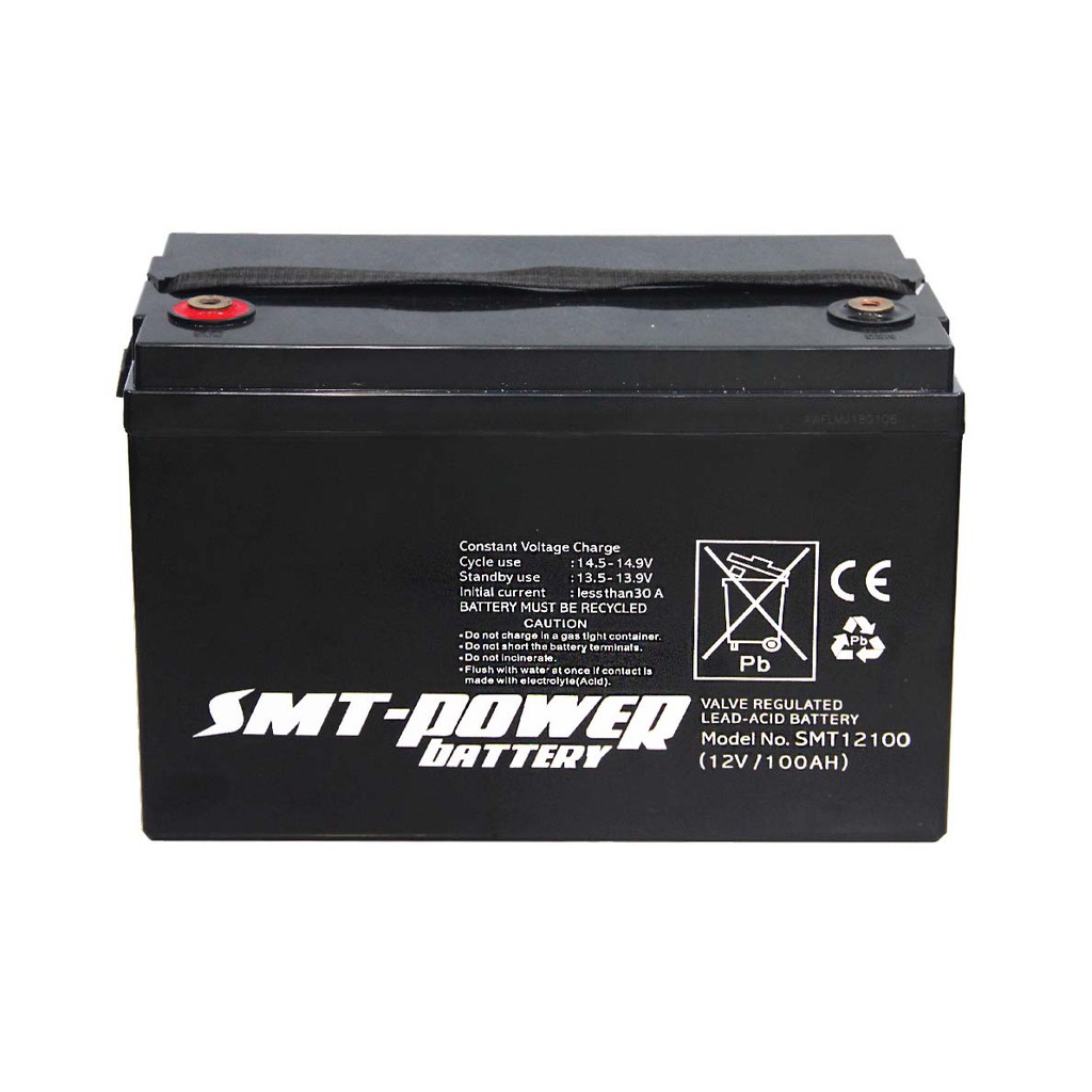 Jual BATERAI / AKI VRLA 12V 100AH -SMT POWER / BATERAI SOLAR PANEL