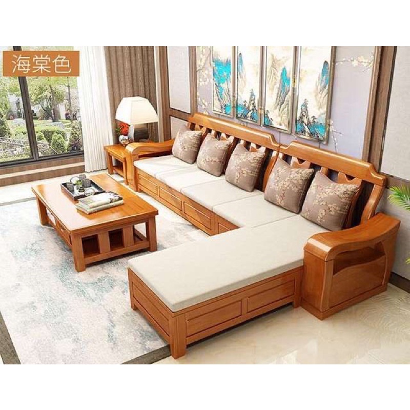 Kursi tamu sudut kayu jati kursi tamu klasik full busa