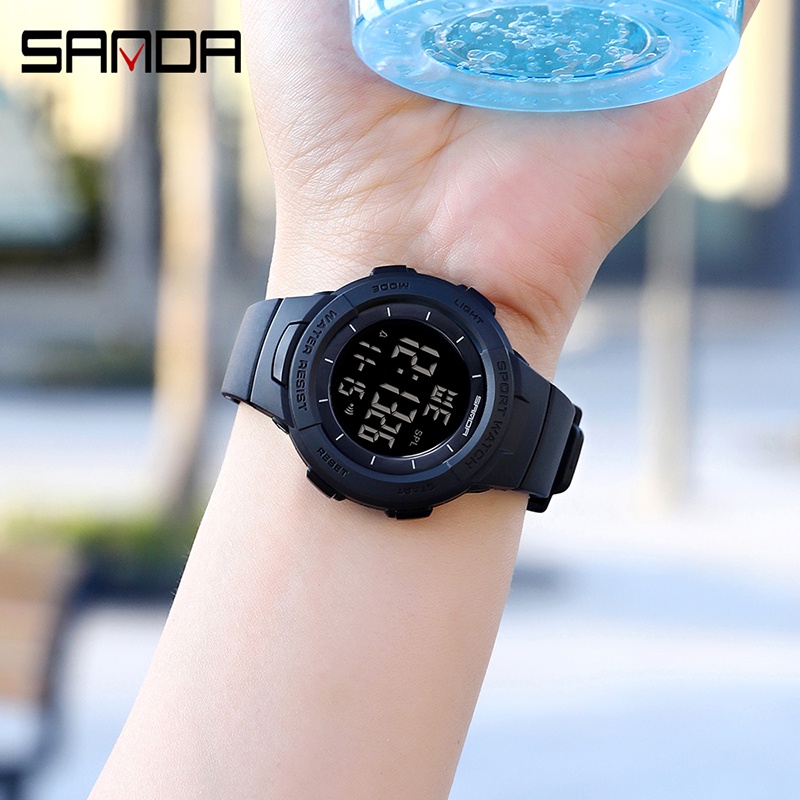 SANDA 6006 Jam Tangan Pria Wanita Digital Sport EL Backlight Tali Rubber Anti air WATCHKITE WKOS