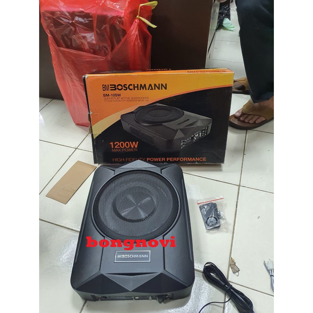 Subwoofer 10 inch Aktif Slim Boschmann BM-10SW Mobil universal