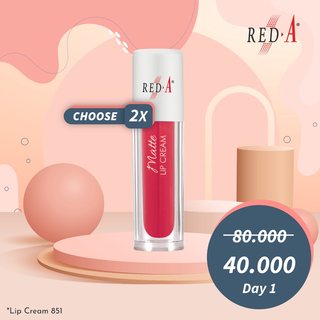 Paket 2 Red-A Matte Lip Cream 855 856