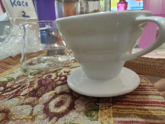 V60 Ceramic Dripper 02 Coffee Dripper Keramik Pour Over Kopi 2to4 Cup