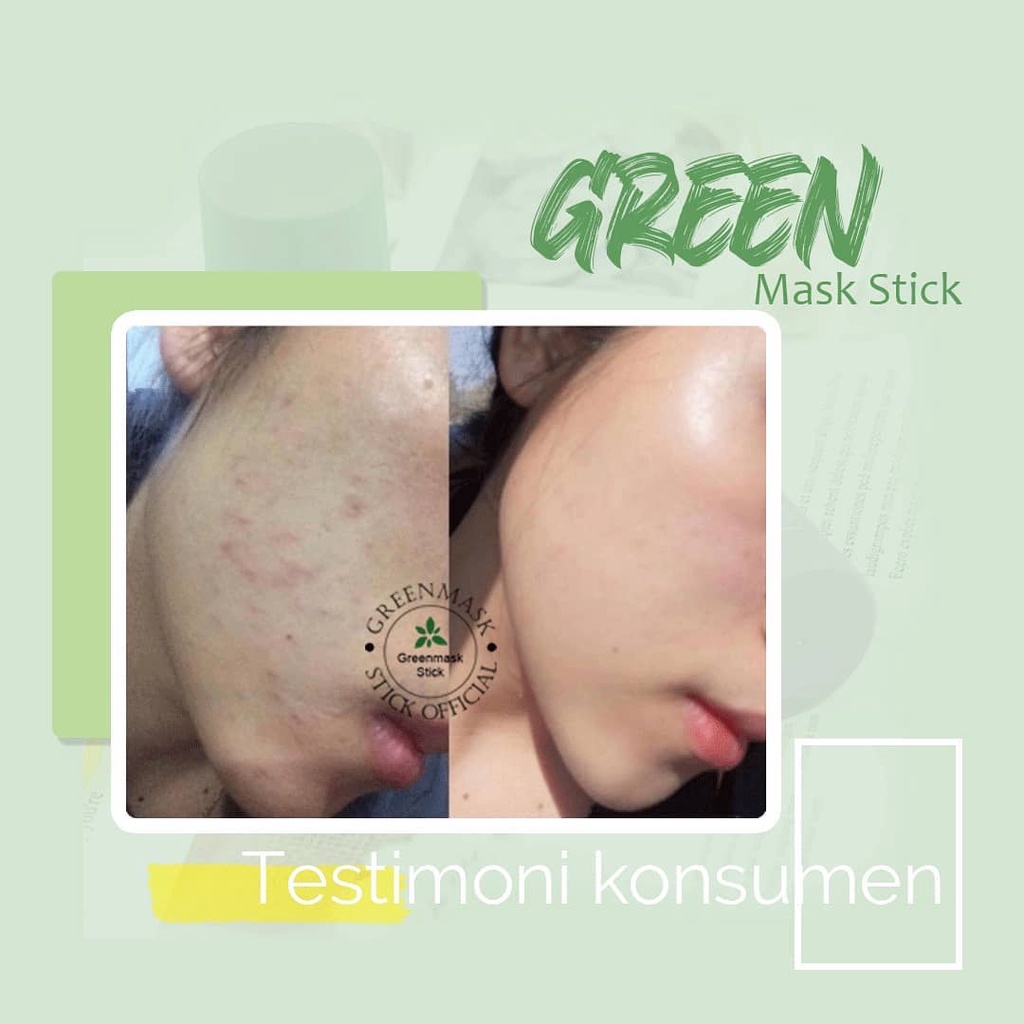 Original Greentea Mask Stick Meidian | Green Stick Mask / Masker Komedo / Jerawat Dan Bekas Jerawat Bruntusan isi 40Gr ANAK PRIA BPOM ORGANIK MURAH MEIDIAN