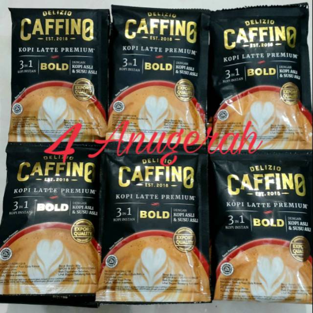 Caffino Bold 30 gr x 10 sachet / Cafino Hitam / Kopi Latte Premium