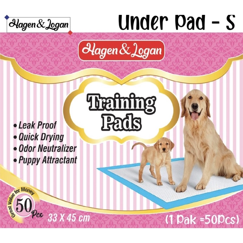 Hagen &amp; Logan Pee Pad / Training Pad / Perlak / Alas Popok / Underpad untuk Anabul