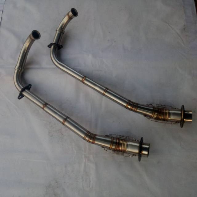 leheran knalpot header assy suzuki satria Fu model tsukigi