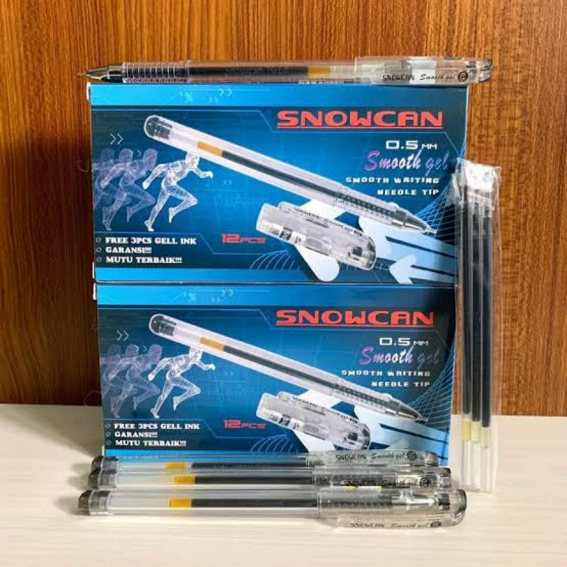 

Pulpen Snowcan Smooth gel 0.5mm (Hitam)