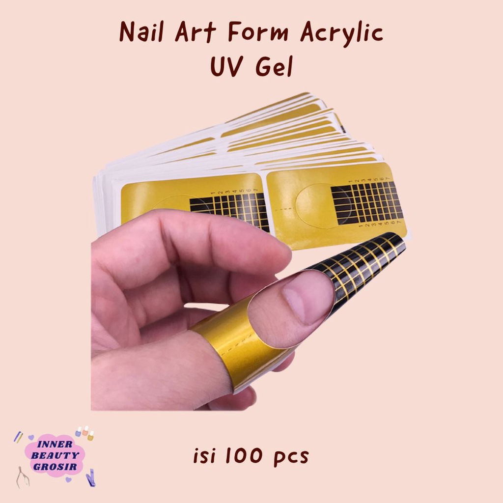 Nail Art Form Untuk Acrylic UV Gel Extension / Cetakan Kuku Extension / Kertas Extension / Nail Form
