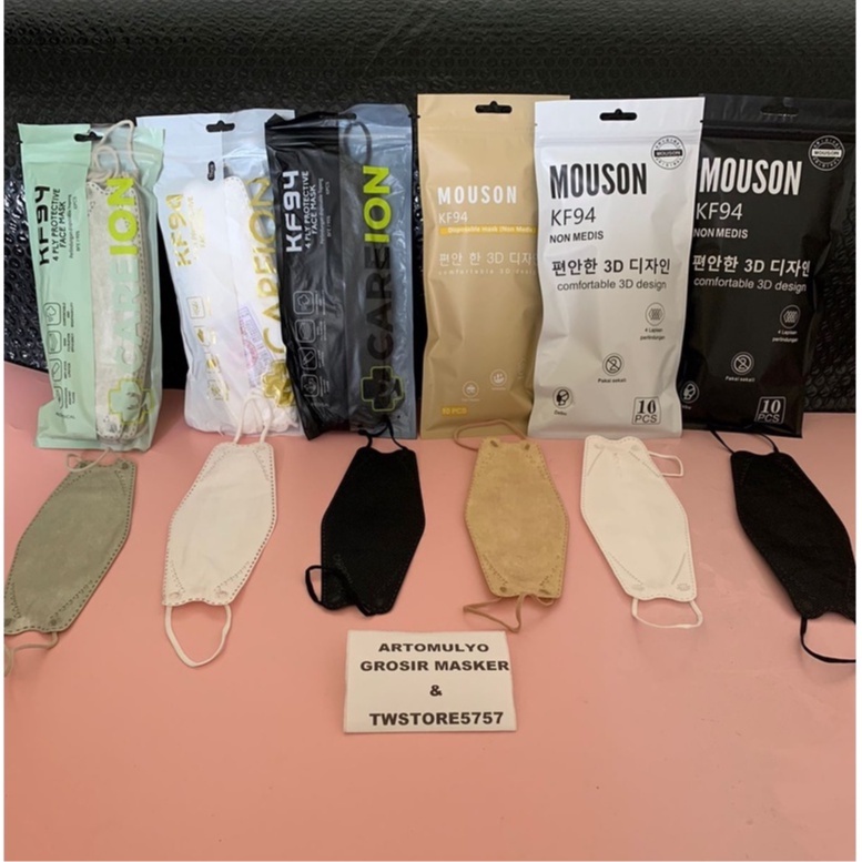 KF 94 WARNA 4PLY TERBARU MASKER KF 94 KOREA (ISI 10PCS) KF94 MOUSON / KF94 WE MASK / KF94 CAREION / MURAH / GROSIR