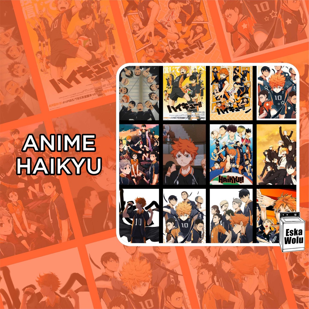 [PAKET POSTER DINDING ISI 10pcs] ANIME ATTACK ON TITAN, HAIKYU, TOKYO REVENGERS, KIMETSU NO YAIBA-HAIKYU