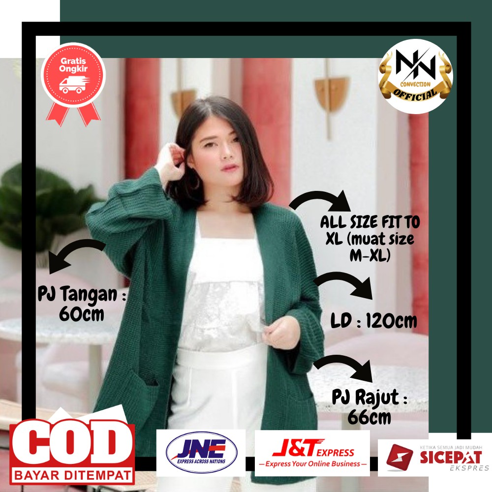 LOOCY CARDY CARDIGAN OVERSIZE // CARDIGAN RAJUT WANITA