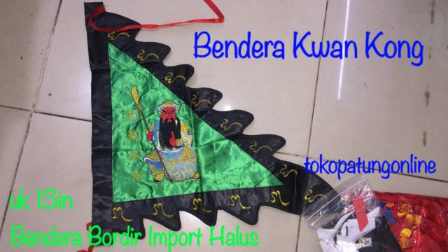 Bendera Kwan Im Bordir Halus Import