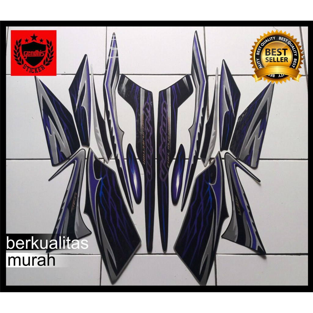 striping lis vixion old 2010 2011 hitam/abu abu ungu