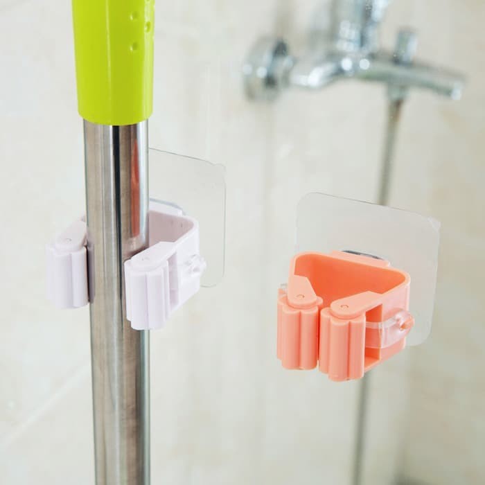 【GOGOMART】Gantungan Dinding Keramik / Hook Tempel Sapu Alat Pel / Mop Holder Hanger - H14