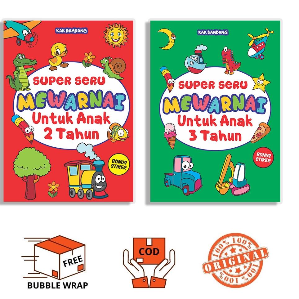 CSW2i2H--PAKET HEMAT SUPER SERU MEWARNAI ANAK 2 TAHUN & 3 TAHUN