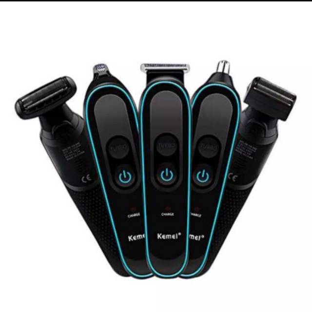 Kemei KM-690 Hair Clipper 5in1 Alat Mesin Cukur Rambut Jenggot Kumis Bulu Hidung Kemei KM690