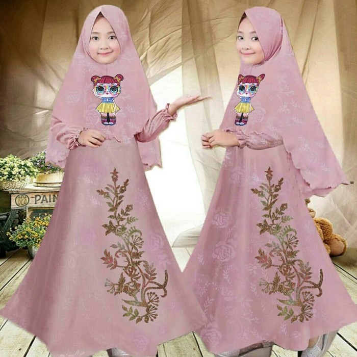 Baju Gamis Anak Perempuan Usia 7Tahun 8Tahun 9Tahun Terbaru 2021  JY800 Gamis Anak Led Kedip