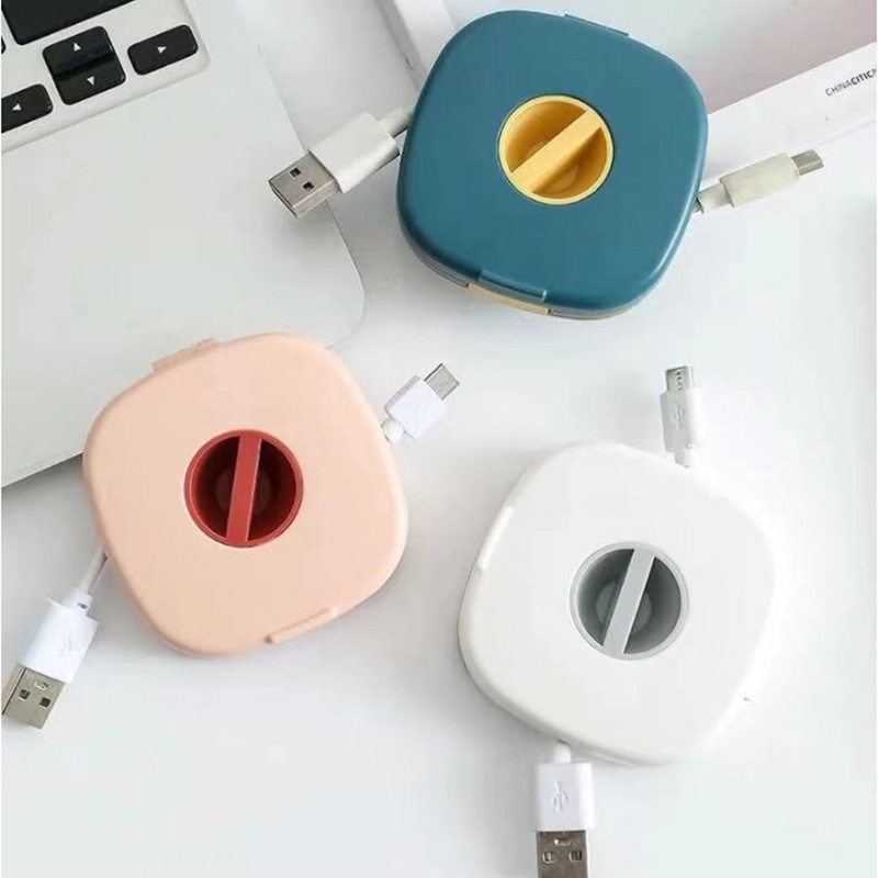 Kotak Penyimpanan Kabel Data / Headphone / Handphone Multifungsi Portable Anti Kusut