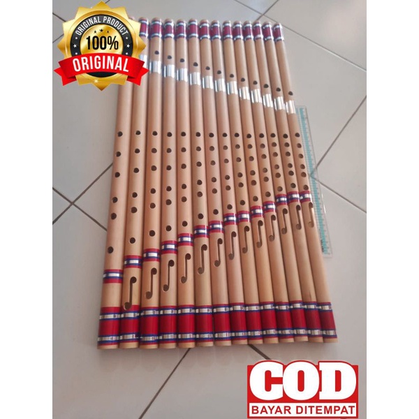 Suling Dangdut Bambu Satu Set Komplit