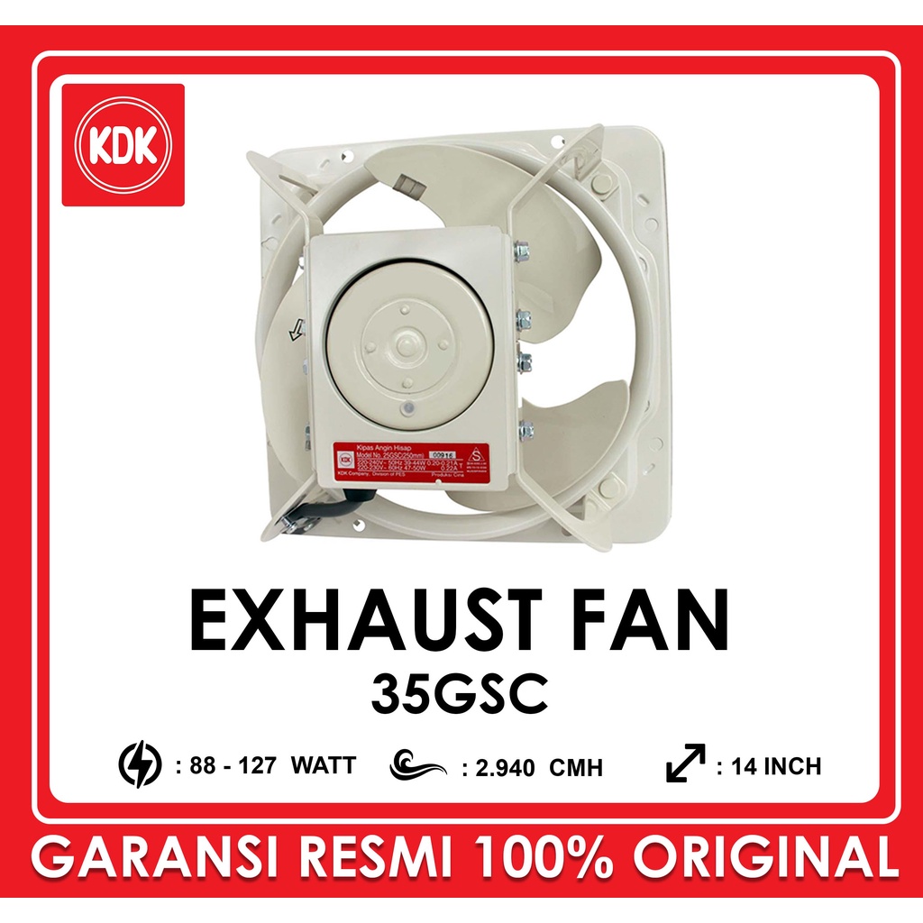 KDK 35GSC – Industrial Exhaust Fan 14 inch Kipas Angin Hisap Gudang Pabrik 35-GSC Industri
