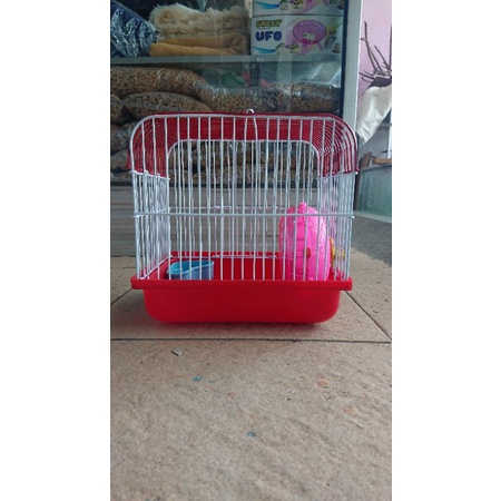 Kandang smart02 hamster kecil lengkap dengan jogging whell dan tempat makan